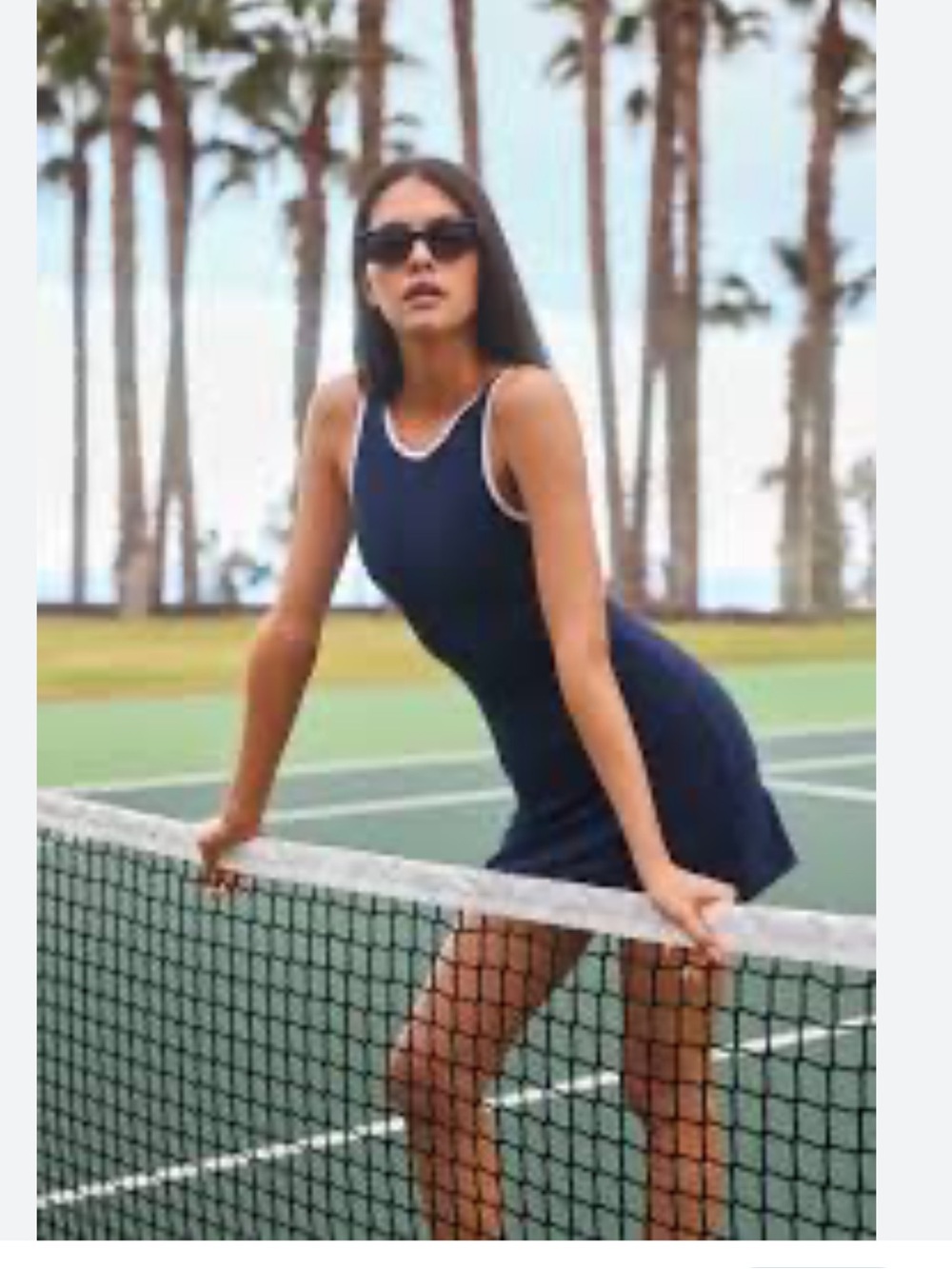 NWT J. Crew Navy Athletic Tennis Dress with White Trim in Size Small